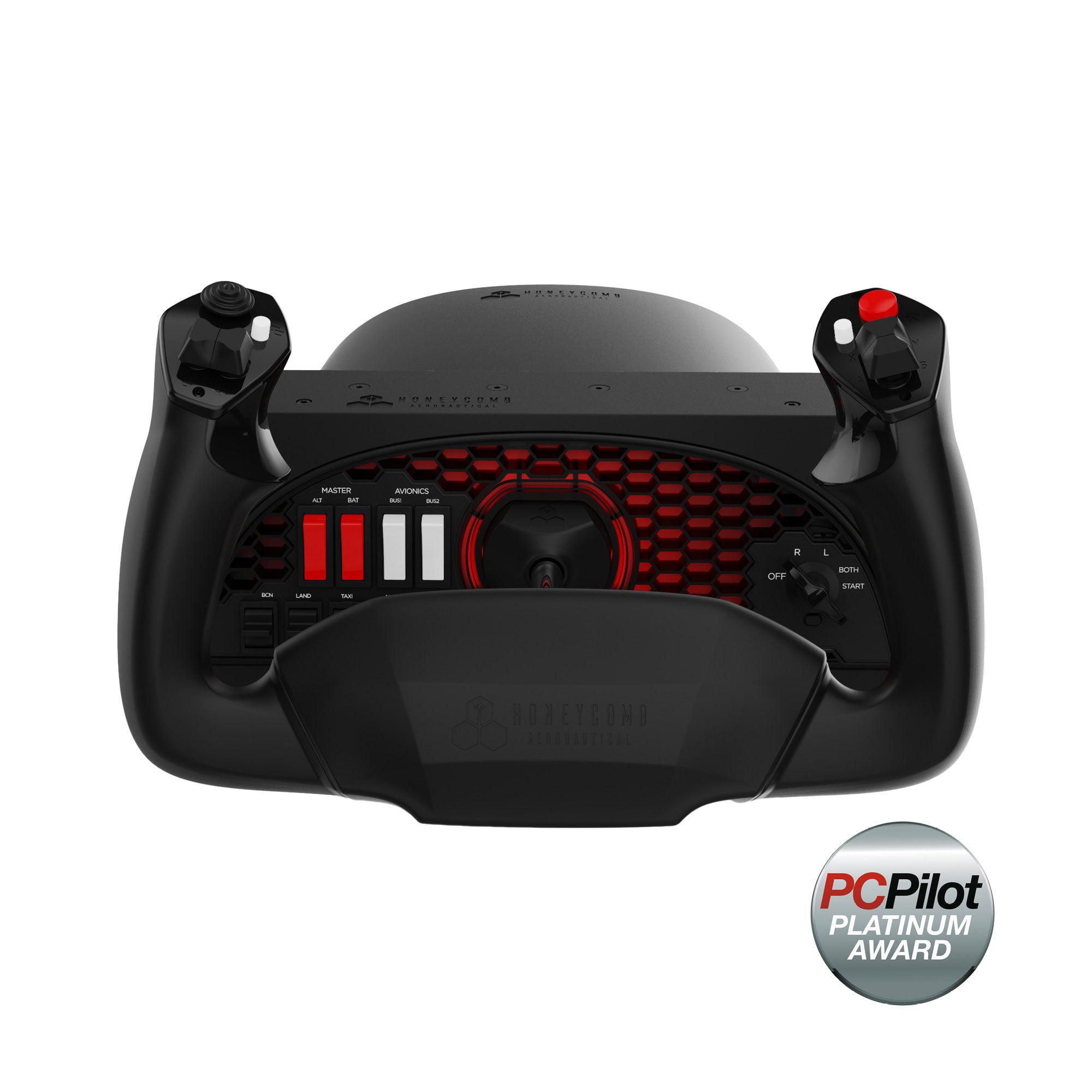flight simulator yoke and pedals Honeycomb Alpha Flight Controls Yoke & Switch Panel