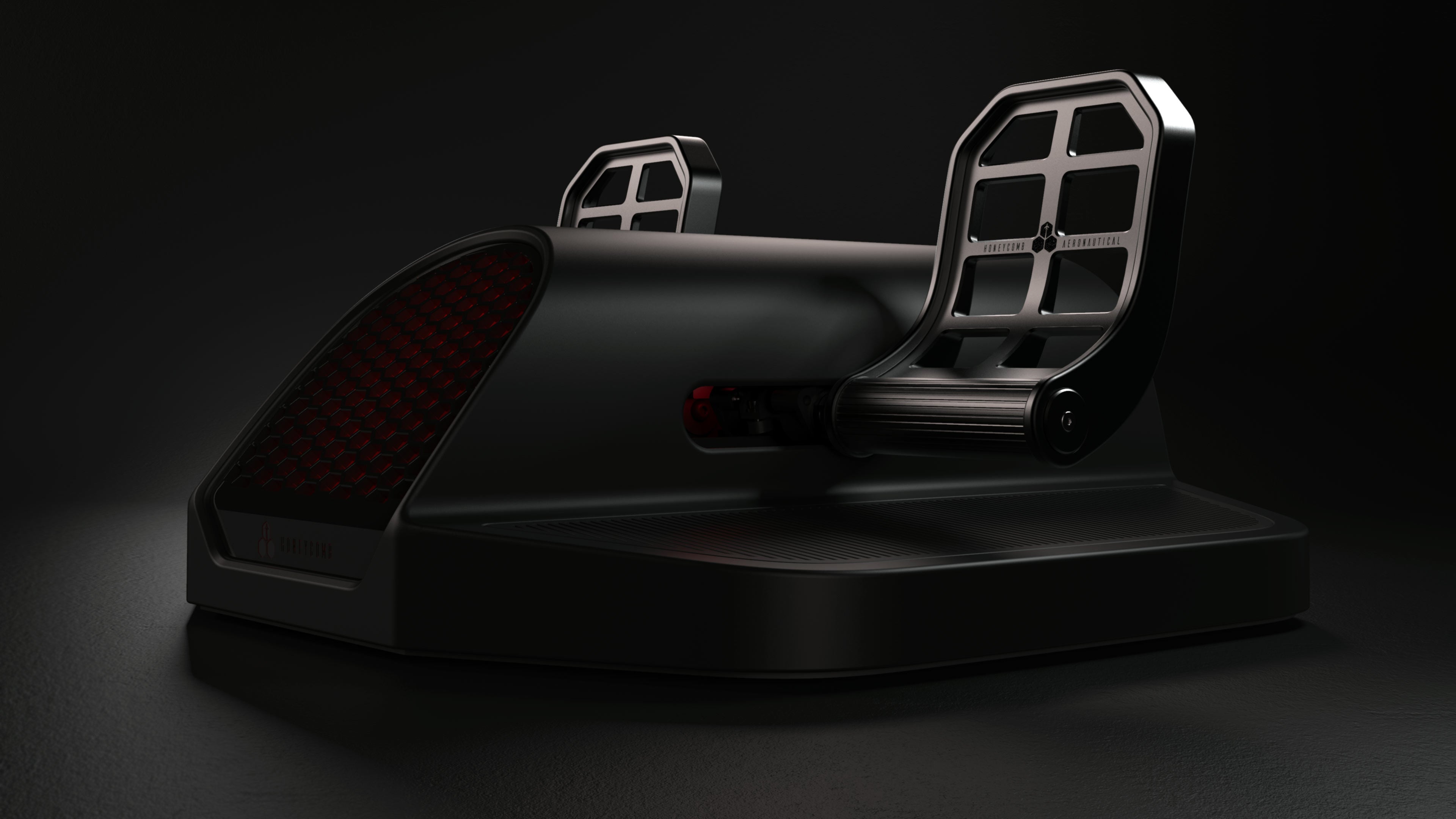 thumbnail image 2 of Honeycomb Charlie Rudder Pedals – Adjustable Tension Knob, PC USB, Metal/Plastic Construction – Flight Simulator 2 of 6